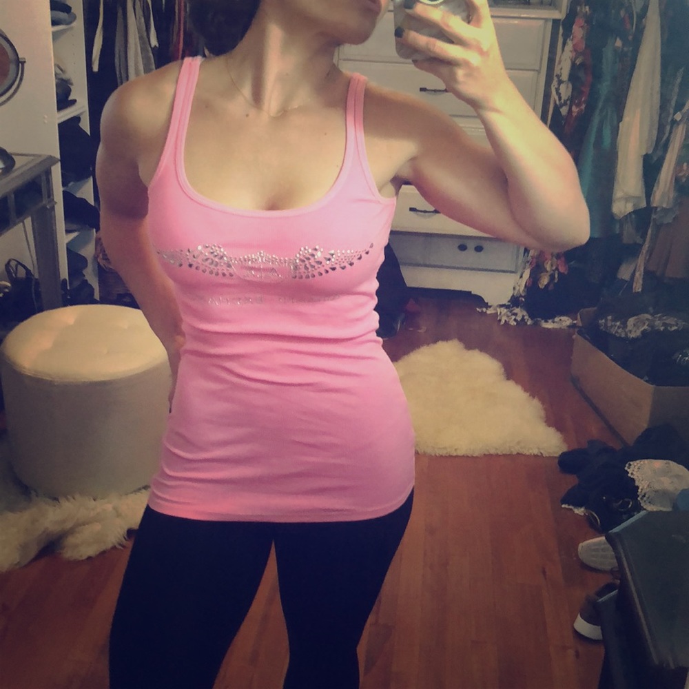 Armani exchange tank with silver beading